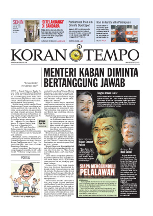Menteri Kaban Diminta Bertanggung Jawab