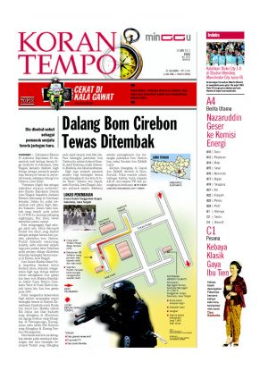 Dalang Bom Cirebon Tewas Ditembak