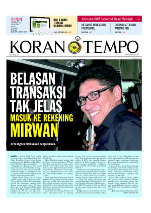Belasan Transaksi Tak Jelas Masuk ke Rekening Mirwan