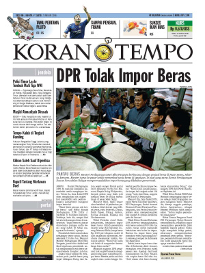 DPR Tolak Impor Beras