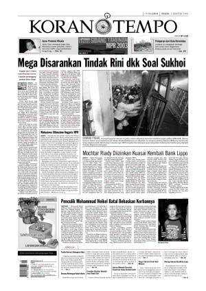 Mega Disarankan Tindak Rini dkk Soal Sukhoi