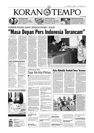 Pemimpin Redaksi Rakyat Merdeka Divonis 5 Bulan Masa Depan Pers Indonesia Terancam