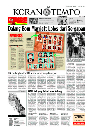 Dalang Bom Marriott Lolos dari Sergapan