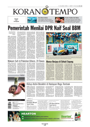 Pemerintah Menilai DPR Naif Soal BBM