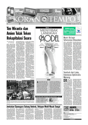 Tim Wiranto dan Amien Tolak Teken Rekapitulasi Suara