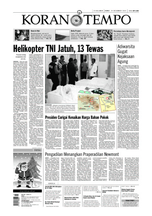 Helikopter TNI Jatuh, 13 Tewas