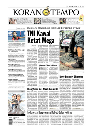ENAM KAPAL PERANG DAN 2.000 PRAJURIT BERANGKAT KE TIMOR TNI Kawal Ketat Mega