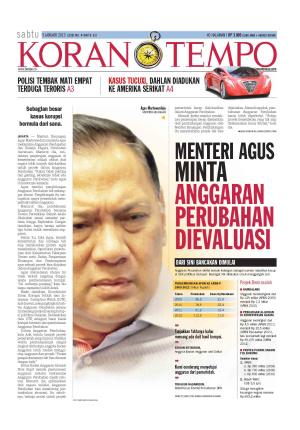 Menteri Agus Minta Anggaran Perubahan Dievaluasi