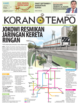Jokowi Resmikan Kereta Ringan