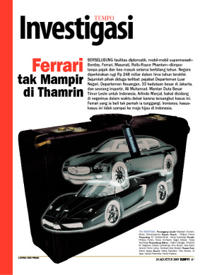Investigasi : Mobil Mewah