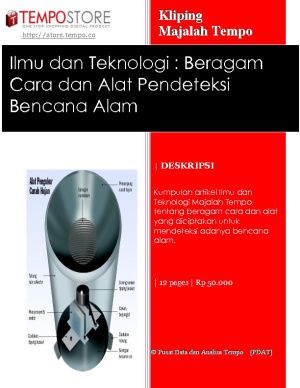 Ilmu dan Teknologi : Beragam Cara dan Alat Pendeteksi Bencana