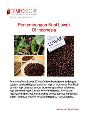 Perkembangan Kopi Luwak di Indonesia
