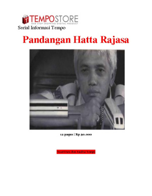 Pandangan Hatta Rajasa