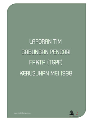 Laporan TGPF  Kerusuhan Mei 1998