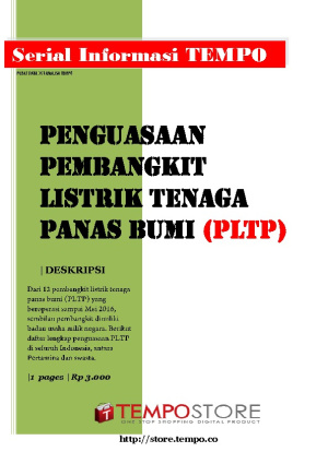Penguasaan Pembangkit listrik Tenaga Panas Bumi (PLTP)