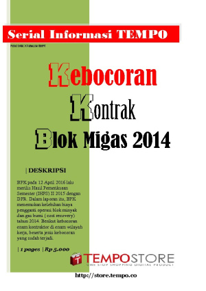 Kebocoran Kontrak Blok Migas 2014